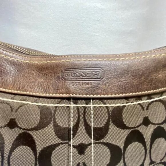 Vintage Coach Legacy Signature Convertible Bucket Duffel Bag 10403 Brown EUC - Picture 3 of 15